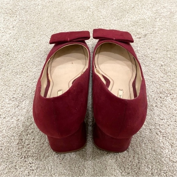 Zara Suede Block Heel in Burgundy. Size 37 or Size 7. - Picture 5 of 6